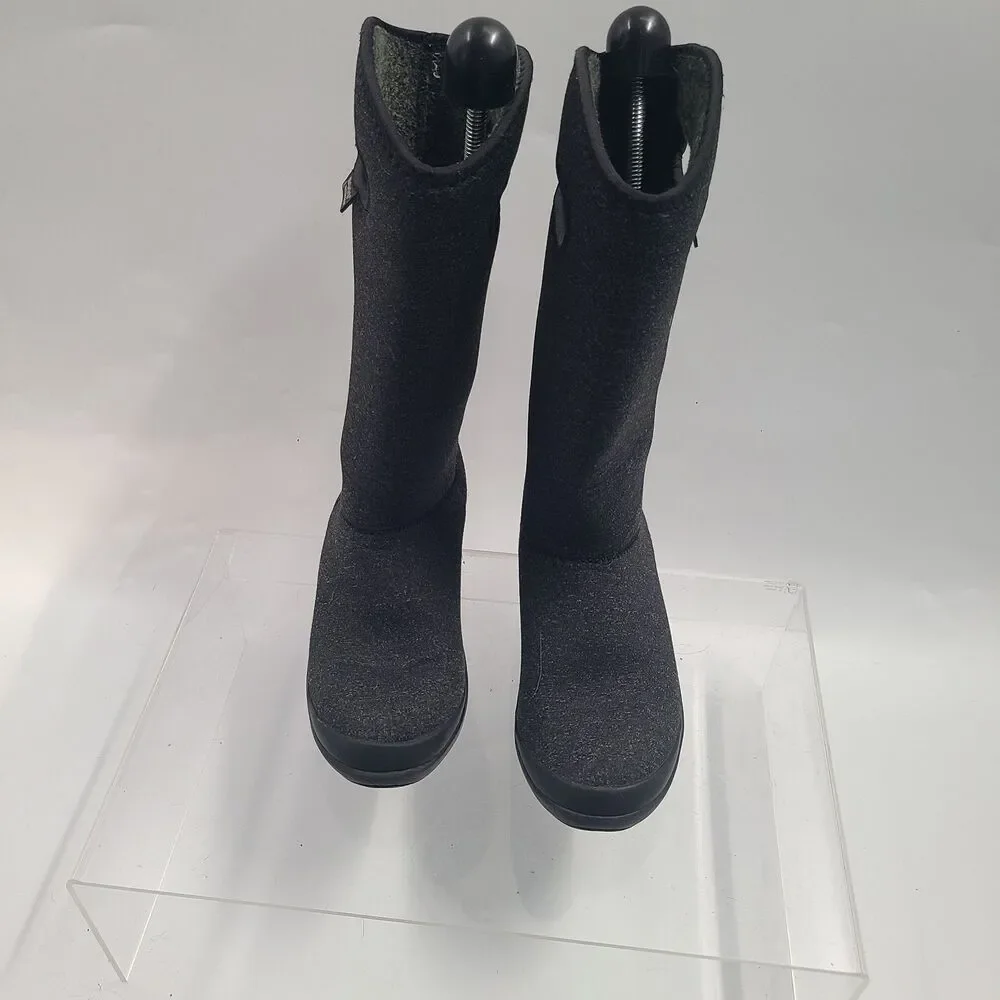 Bogs Charlie Melange Boots Women's 7 Gray Waterproof Insulated Winter Rain Snow